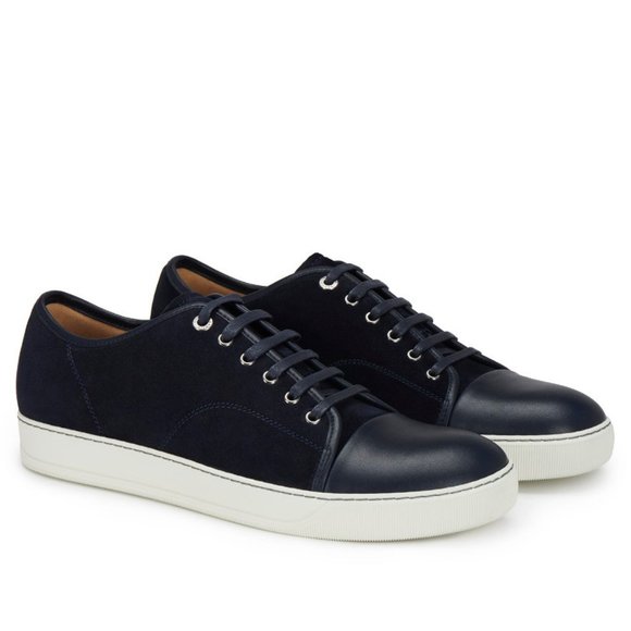 Lanvin Other - Lanvin DBB1 Suede and Leather Sneakers Navy Blue